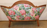 Antique Loveseat, Walnut, Victorian, Upholstered, Brightly Colored, 19th C 1800s!! - Old Europe Antique Home Furnishings