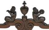 Antique Table Desk, Renaissance Revival, Carved, Walnut, Musician Motif, 1800s! - Old Europe Antique Home Furnishings