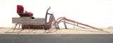 Antique Horse Drawn Sleigh, Buggy Seat, Authentic, Red-Painted, Red Vel., 1800s