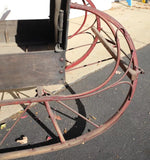 Antique Horse Drawn Sleigh, Buggy Seat, Authentic, Red-Painted, Red Vel., 1800s