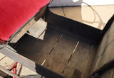 Antique Horse Drawn Sleigh, Buggy Seat, Authentic, Red-Painted, Red Vel., 1800s