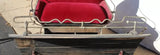 Antique Horse Drawn Sleigh, Buggy Seat, Authentic, Red-Painted, Red Vel., 1800s