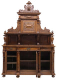 Antique Sideboard, Italian Renaissance Revival, Carved Walnut, 19th C., 1800s!