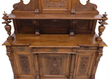 Antique Sideboard, Italian Renaissance Revival, Carved Walnut, 19th C., 1800s!