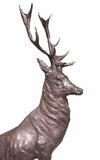 Sculptures, Bronze Stags, After Jules Moigniez, Patinated, French, Set of 2! - Old Europe Antique Home Furnishings