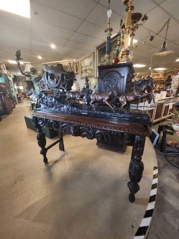 Sculpture, Bronze, After C.M. Russell, Large Western Stagecoach, Patinated, 57"L