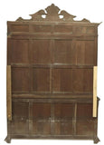 Antique Bookcase, Monumental, French Henri II Style Carved Oak Stepback, 1800's! - Old Europe Antique Home Furnishings