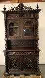 Antique Sideboard / Server, French Louis XIII carved oak buffet, 19th c ( 1800s - Old Europe Antique Home Furnishings