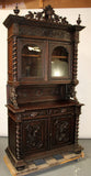 Antique Sideboard / Server, French Louis XIII carved oak buffet, 19th c ( 1800s - Old Europe Antique Home Furnishings