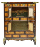 KOREAN MIXED WOOD TWO-LEVEL STORAGE CHEST - Old Europe Antique Home Furnishings