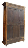 Antique Bookcase, Cabinet, French Breton Carved Oak, 19th / 20th C. - Old Europe Antique Home Furnishings