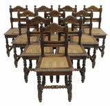 Antique Dining Chairs, Cane, Sidechairs, French Louis XIII Style Walnut!! - Old Europe Antique Home Furnishings
