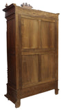 Antique Armoire, French Walnut Mirrored Double Door Armoire, 19th C., 1800s - Old Europe Antique Home Furnishings