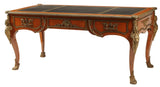 Bureau Plat, Desk, Writing, Louis XV Style Bronze Dore Ormolu Mounted, - Old Europe Antique Home Furnishings