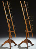 Periodical Racks,  Birch and Brass Pair, Classy, Functional  Antique / Vintage!! - Old Europe Antique Home Furnishings