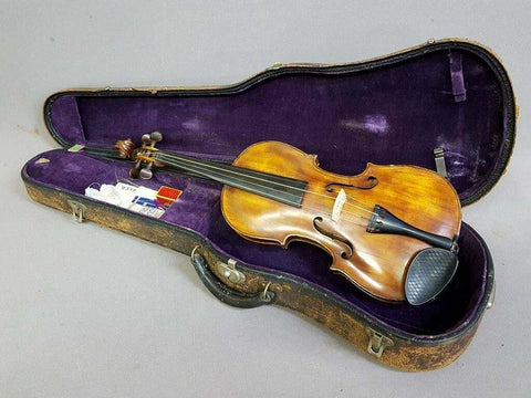 Antique Violin With Case & Accessories Included, 24 Inches, Estate, Gorgeous! - Old Europe Antique Home Furnishings