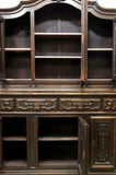 Sideboard, Stepback, Provincial Carved Oak, Cabinet, Dark Wood Tones, Gorgeous!! - Old Europe Antique Home Furnishings