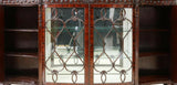 Antique Sideboard, English Edwardian Mahogany Display, Glazed Doors, 1900's!! - Old Europe Antique Home Furnishings