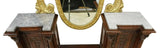 Antique Vanity, Dressing Table, Mirror, Renaissance Revival, Walnut, Early 1900s - Old Europe Antique Home Furnishings