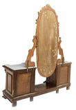 Antique Vanity, Dressing Table, Mirror, Renaissance Revival, Walnut, Early 1900s - Old Europe Antique Home Furnishings