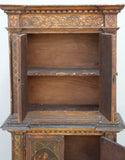 Antique Cabinet, Italian Florentine Painted Two-Part Cabinet, 19th C., 1800s ! - Old Europe Antique Home Furnishings