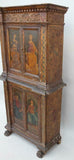 Antique Cabinet, Italian Florentine Painted Two-Part Cabinet, 19th C., 1800s ! - Old Europe Antique Home Furnishings