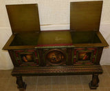 Antique SideBoard, Buffet, Console, Paint Decorated, Dining Room Furniture! - Old Europe Antique Home Furnishings