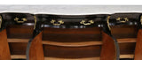 Antique Sideboard, Italian Louis XV Style Marble-Top, Ebonized, Gilt, 1900's!! - Old Europe Antique Home Furnishings