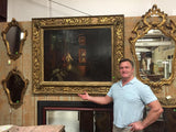 Painting, Continental Oil, Benedictine Abbey, Gorgeous, 1800s, Lovely, Antique! - Old Europe Antique Home Furnishings
