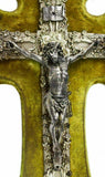 Antique Water Font, Continental Crucifix Holy Water Font, 19th Century ( 1800s ) - Old Europe Antique Home Furnishings