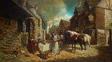 Phenomenal Painting, Eugene Daymude, Oil on Canvas (1925-1995, New Orleans), Street Scene!! - Old Europe Antique Home Furnishings