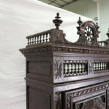 Antique Armoire Wardrobe, French Breton, Single Door Robe Armoire, Coat Closet!! - Old Europe Antique Home Furnishings