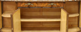 Antique Sideboard, Italian Venetian Marble Top Burlwood, 20th C., Gorgeous! - Old Europe Antique Home Furnishings