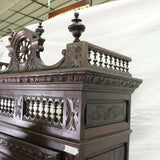 Antique Armoire Wardrobe, French Breton, Single Door Robe Armoire, Coat Closet!! - Old Europe Antique Home Furnishings