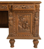 Desk / Bureau, Renaissance Revival Style - Old Europe Antique Home Furnishings