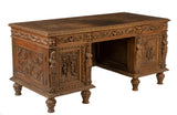 Desk / Bureau, Renaissance Revival Style - Old Europe Antique Home Furnishings