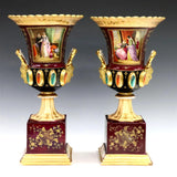 Pair of 19th century Porcelain Urns, Old Paris - Old Europe Antique Home Furnishings