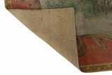 Antique Tapestry, Continental Painted, Wall, "Courting Couple" in Garden, 1800s - Old Europe Antique Home Furnishings