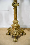 Antique Candelabras, Brass, Monumental, Pair,, 61"H, 21" x 21" Each - Old Europe Antique Home Furnishings
