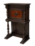 Renaissance Revival Carved Fall Front Cabinet ( early 20th c.) - Old Europe Antique Home Furnishings