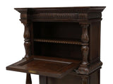 Renaissance Revival Carved Fall Front Cabinet ( early 20th c.) - Old Europe Antique Home Furnishings