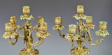 Pair of French Bronze Renaissance Revival 5-light Candelabra 19th Century ( 1800s ) - Old Europe Antique Home Furnishings