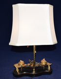 French Rococo Inkwell Lamp 19th century ( 1800s ) - Old Europe Antique Home Furnishings