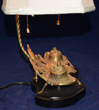 French Rococo Inkwell Lamp 19th century ( 1800s ) - Old Europe Antique Home Furnishings
