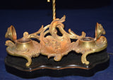 French Rococo Inkwell Lamp 19th century ( 1800s ) - Old Europe Antique Home Furnishings
