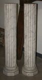 Pedestals,  Faux Marble, Pair, Handsome Decor for Displaying Treasures! - Old Europe Antique Home Furnishings