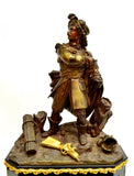 Large Japy Freres French Figural Bronze and Marble Clock, 19th Century ( 1800s ) - Old Europe Antique Home Furnishings