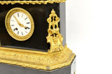 Large Japy Freres French Figural Bronze and Marble Clock, 19th Century ( 1800s ) - Old Europe Antique Home Furnishings