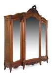 Antique Armoire, Louis XV Style, Walnut, Three-Door,Absolutely Fantasic Piece 1700's/1800s, Fantastic PIece!! - Old Europe Antique Home Furnishings