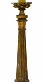 ITALIAN CARVED GILTWOOD PRICKET STANDING LAMP 19th century (1800s) - Old Europe Antique Home Furnishings